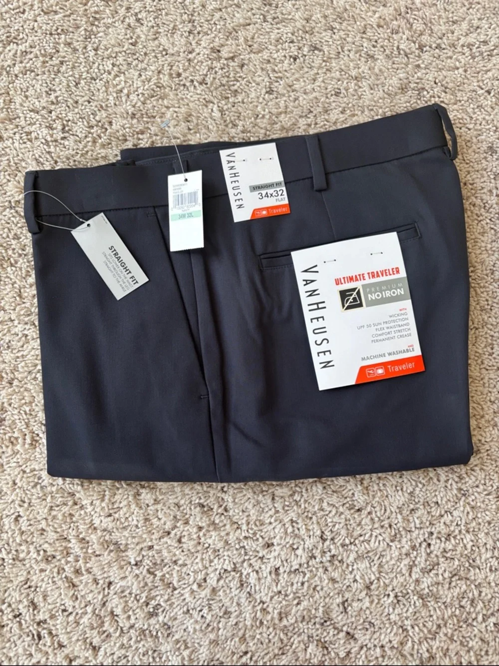 Men’s straight fit Van Heusen pants 34 x 32 - Picture 1 of 3